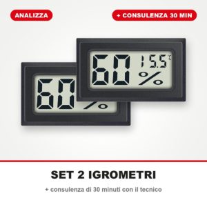 Set 2 igrometri con consulenza di 30 minuti Bastamuffa
